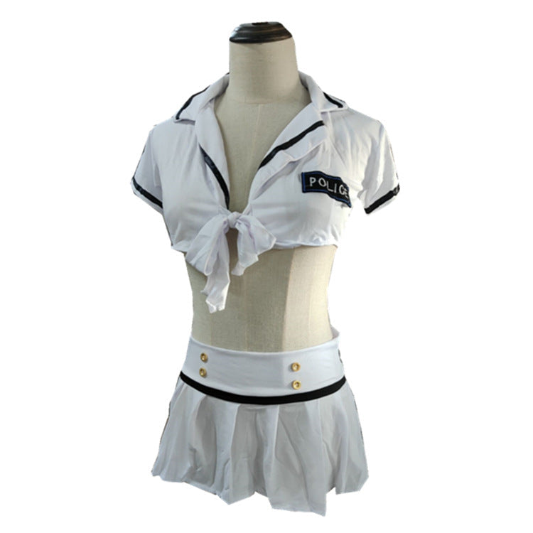 Sailor DS Sexy Low Waisted Split Stewardess Uniform Nightclub Suit - Sensual Trends